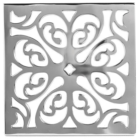 Newport Brass 6" Square Shower Drain in Polished Chrome 233-605/26